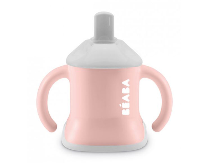 BEABA Tasse Evoluclip 3 en 1 - Old Pink - Ds 4 mois (1)