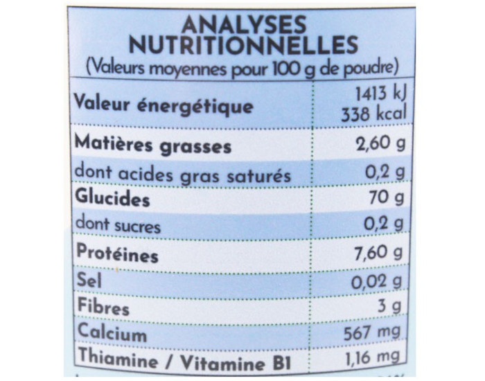 BEBE M Ma Premire Crale Riz Millet - 400 g - Ds 4 mois (1)