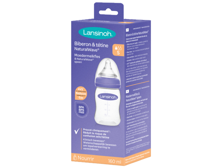 LANSINOH Biberon avec Ttine Pristaltique - 160 ml (1)