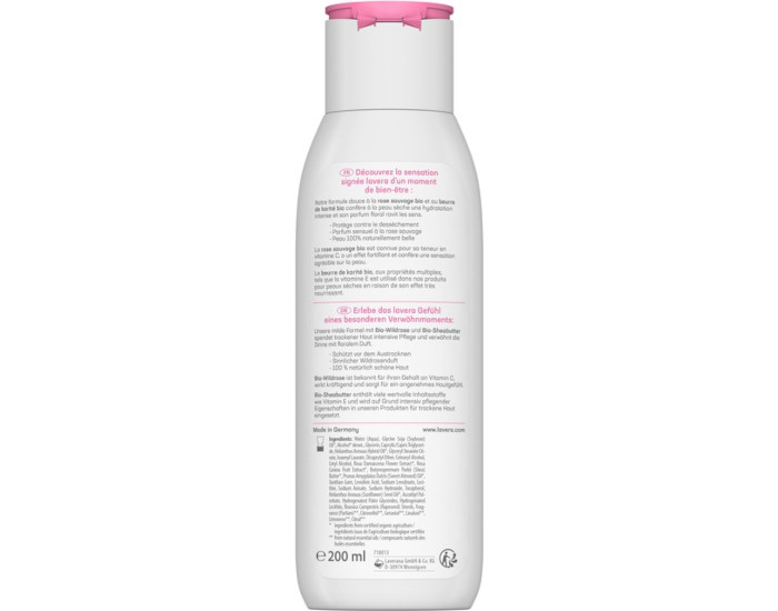 LAVERA Lait pour le Corps - 200 ml Douceur - Rose sauvage (1)