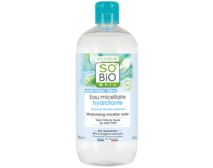 SO'BIO TIC Lotion Micellaire Nettoyante - Tous Types de Peaux - 500 ml (1)