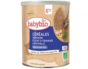 BABYBIO Crales Verveine Fleur d'Oranger Camomille - 220 g - Ds 6 mois