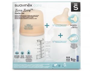 SUAVINEX Pack Biberon Zero-Zero Anti-Colique - Spcial Allaitement - 180ml