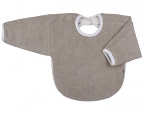 IOBIO Bavoir  Manches en Coton Bio - Gris Taupe