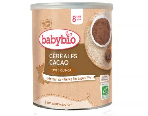 BABYBIO Crales Cacao avec Quinoa - 220g - Ds 8 mois