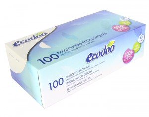 ECODOO Mouchoirs Ecologiques - Boite de 100 Mouchoirs