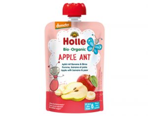 HOLLE Gourde Pomme Banane Poire - 100 g - Ds 6 mois