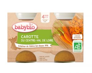 BABYBIO Mes Lgumes - 2x130g Carotte - 4 mois