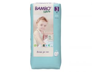 BAMBO NATURE Couches cologiques Nature - Pack conomique  T3 / 4-8 kg / 52 couches