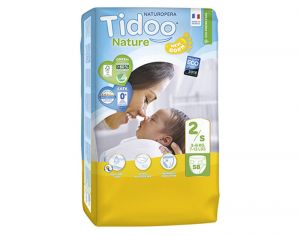 TIDOO Couches cologiques Nature - Pack conomique  T2 / 3-6 kg / 58 couches