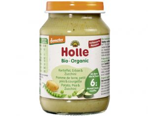 HOLLE Petit Pot Lgume - 125 ou 190 g Pommes de Terre-Petits Pois-Courgette - 6M