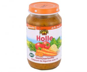 HOLLE Petit Pot de Lgumes - 220 g Mlange de Lgumes - Riz - 8M