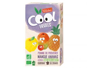 VITABIO Pack Famille Cool Fruits Pomme Mangue Ananas - 12x90g