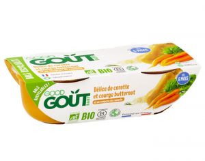 GOOD GOUT Petit Plat pour Bb 2 x 190g - Dlice de Carotte Courge Butternut - Ds 6 mois