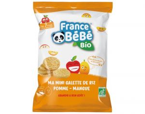 FRANCE BEBE BIO Mini-Galette de Riz - Pomme-Mangue - Ds 7 mois - 40g