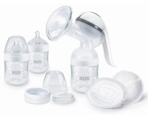 NUK Coffret Allaitement - Tire-lait Manuel Nature Sense Temperature Control