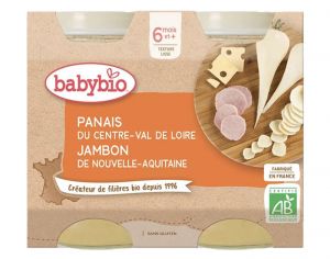 BABYBIO Petits Pots Menu du Jour - 2 x 200g - Ds 6 Mois Panais Jambon