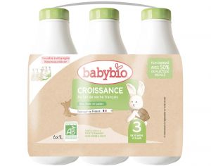 BABYBIO Croissance Liquide - Ds 10 Mois - 6 x 1 L