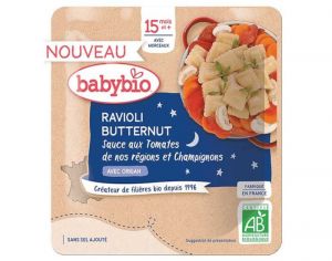 BABYBIO Sachet Menu Bonne Nuit - 190g Ravioli Butternut - 15 M