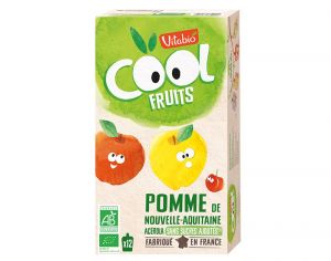 VITABIO Pack Famille Cool Fruits Pomme d'Aquitaine - 12x90g