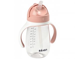 BEABA Tasse Paille Rose - Ds 8 mois - 300 ml