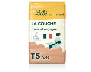 BEBE AU NATUREL La Couche Ecologique - Pack Economique Taille 5 / 11-25 kg Lot x3 / 138 couches