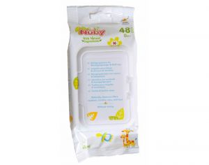 NUBY Lingettes Anti-Bactriennes pour Sucettes et Anneaux - Boite de 48