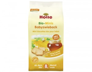 HOLLE Mini Biscottes pour Bb - 100 g - Ds 8 mois