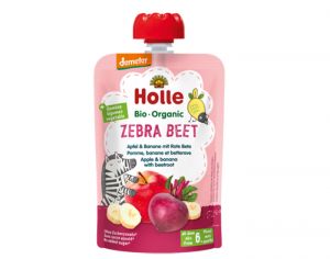 HOLLE Gourde Zebra Beet Pomme Banane Betterave - 100 g - Ds 6 mois