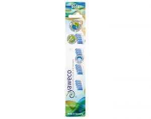 YAWECO 4 Recharges pour Brosse  Dents Nylon - Soft