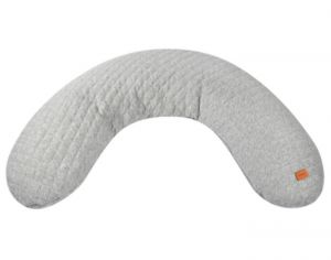 BEABA Coussin de Grossesse et d'Allaitement Bip Flopsy - Fleur de Coton Gris Chin