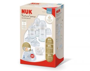 NUK Petit Set Biberons Nature Sense Temperature Control - Verre