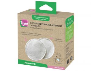 TIGEX 6 Coussinets d'Allaitement Lavables en Viscose Bambou