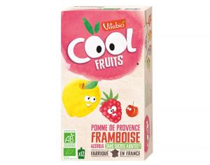 VITABIO Pack Famille Cool Fruits Pomme Framboise Acrola - 12x90g