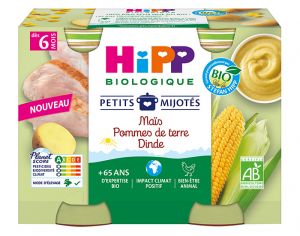 HIPP Les Petits Mijots - 2 x 190 g Mas Pommes de terre Dinde - 6M