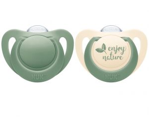 NUK Lot 2 Sucettes Nuk For Nature Silicone Eucalyptus