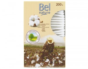 BEL NATURE 200 Cotons Tige en Coton Biologique