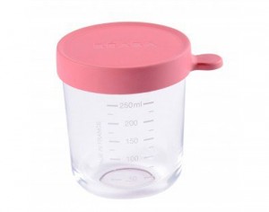 BEABA Pot de Conservation en Verre - Dark Pink - 250 ml