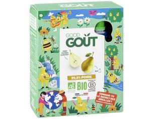 GOOD GOUT KIDZ Gourdes POIRE - 4 x 90 g - Ds 3 ans