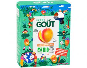 GOOD GOUT KIDZ Gourdes MANGUE - 4 x 90 g - Ds 3 ans