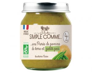 SIMPLE COMME Petits Pots de Lgumes - 125g - Ds 4 Mois Pomme de Terre - Petits Pois