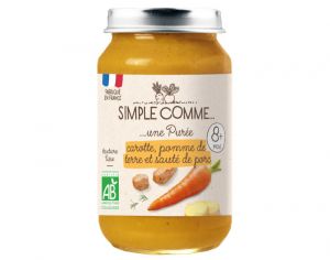 SIMPLE COMME Petits Pots Menu - 200g - Ds 8 Mois Carotte Saut de Porc