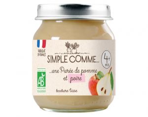 SIMPLE COMME Petits Pots de Fruits - 125g - Ds 4 Mois Pomme Poire