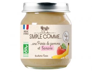 SIMPLE COMME Petits Pots de Fruits - 125g - Ds 4 Mois Pomme Banane