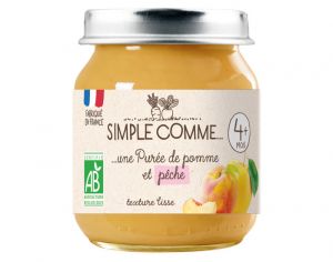 SIMPLE COMME Petits Pots de Fruits - 125g - Ds 4 Mois Pomme Pche