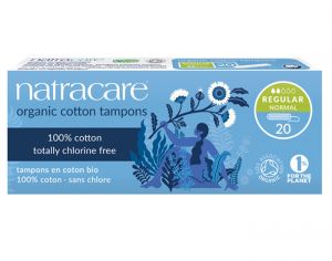 NATRACARE Tampons Sans Applicateur - Boite de 20