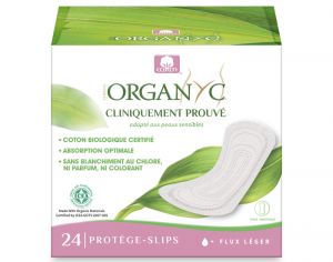 ORGANYC Protge-Slip en pochette individuelle - Boite de 24