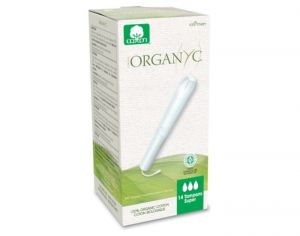 ORGANYC Tampons Super Avec Applicateur - Boite de 14