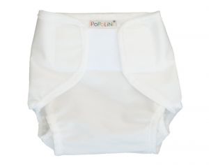 POPOLINI Culotte de Protection Popowrap  Velcros - Blanche Small 3 - 6 kg