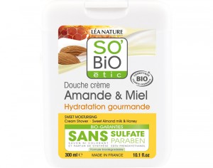 SO'BIO Crme Douche Amande et Miel - 300 ml